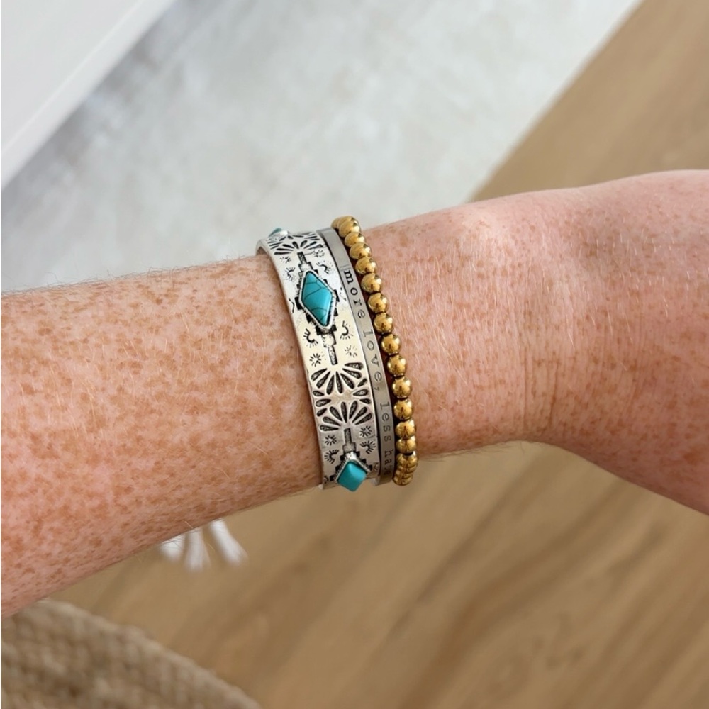 14K Gold Plated Beaded Bracelet